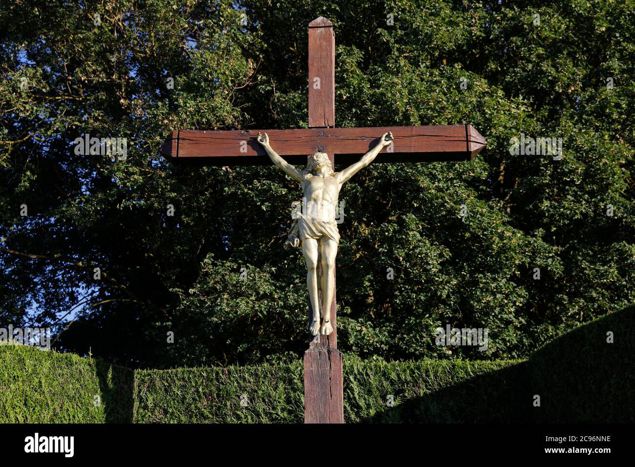 Crucifix in Sainte Marthe, Eure, France Stock Photo Alamy