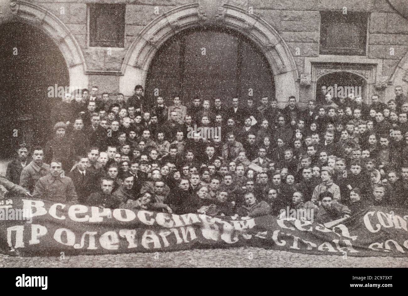Participants of the 1st Congress of the Russian Communist Youth Union ...