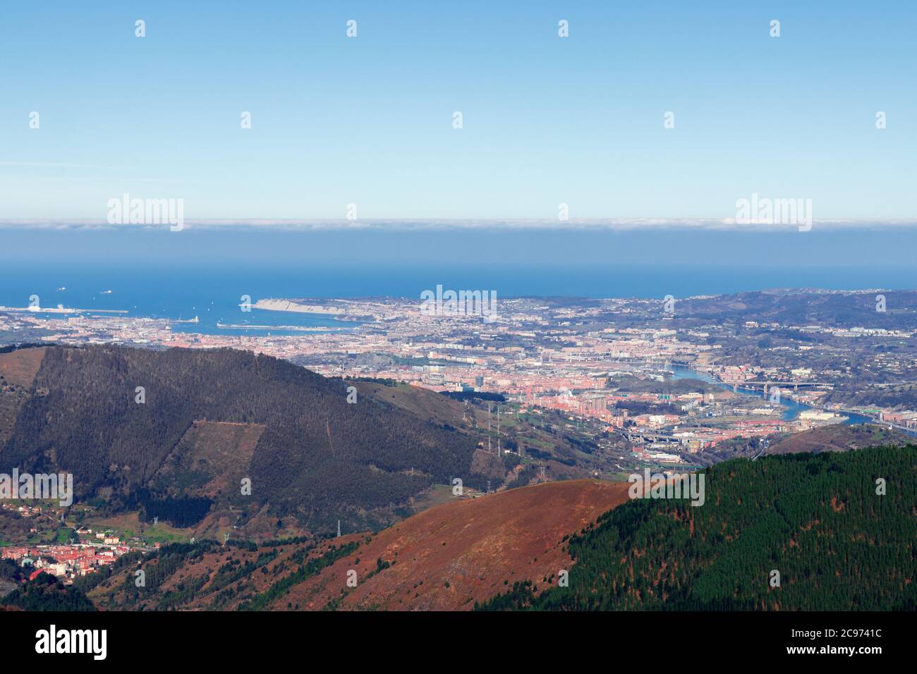 Basque Foothills landscape of the mountains in basque country Stock Photo - Alamy