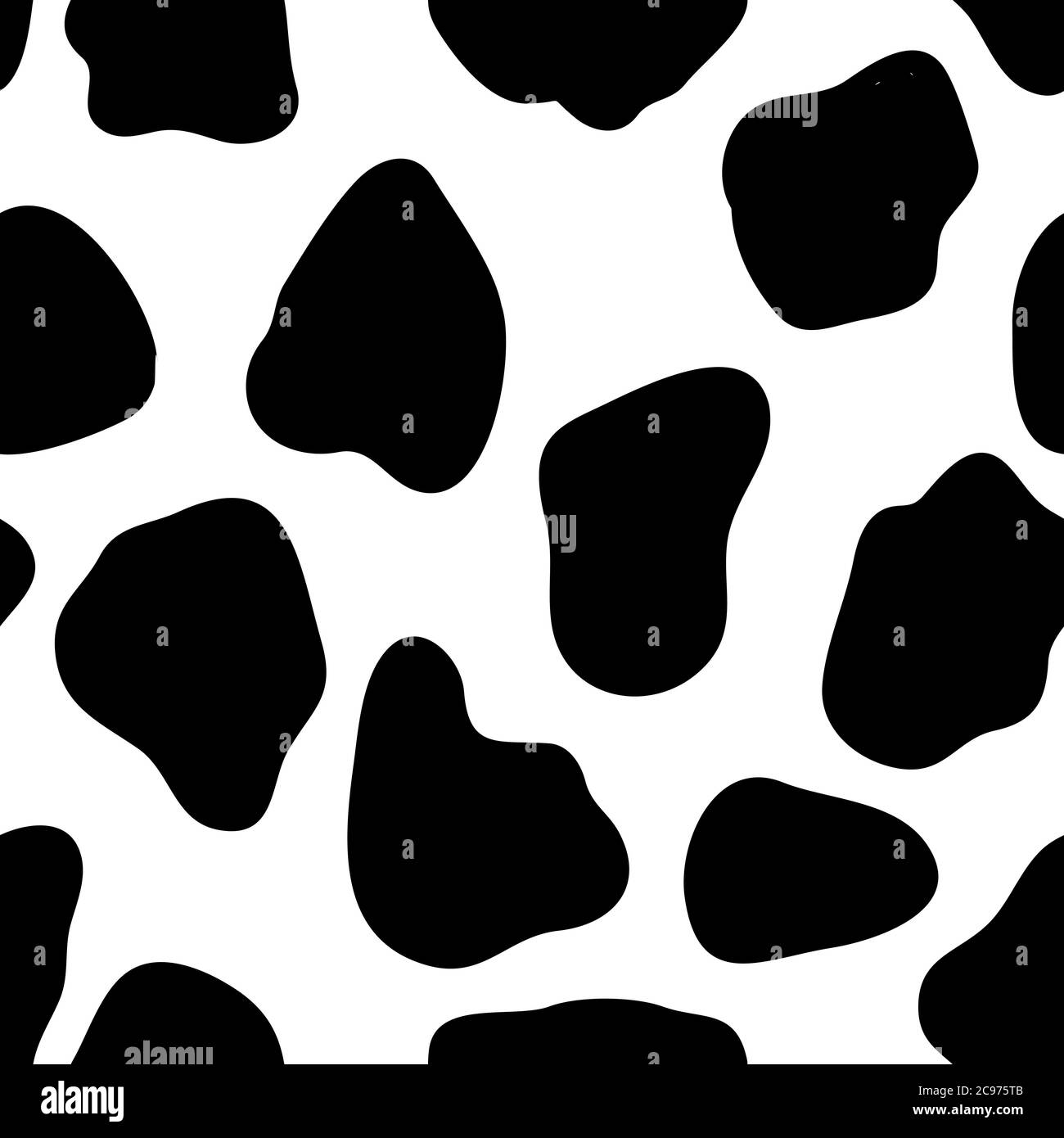 Seamless pattern cow cartoon Black and White Stock Photos & Images - Alamy