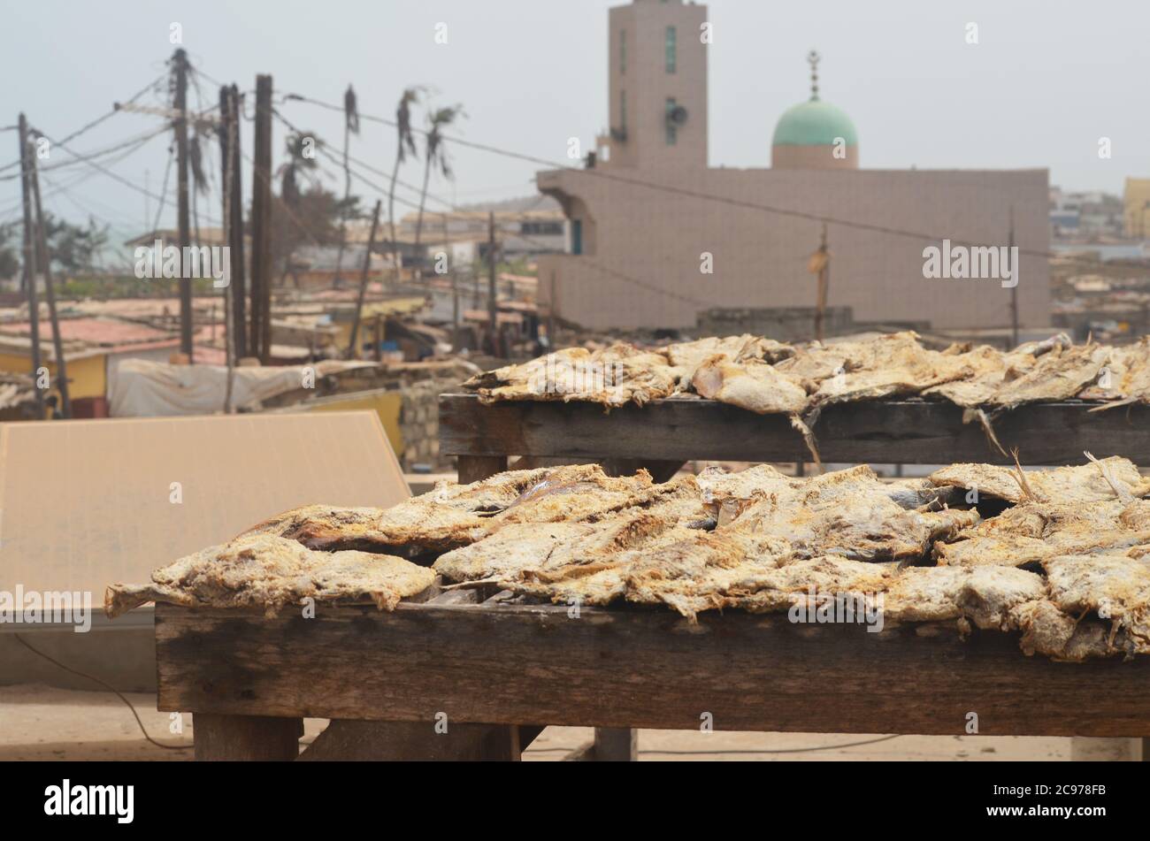 Cayar Artisanal fish processing site in Cayar, Senegal Stock Photo - Alamy