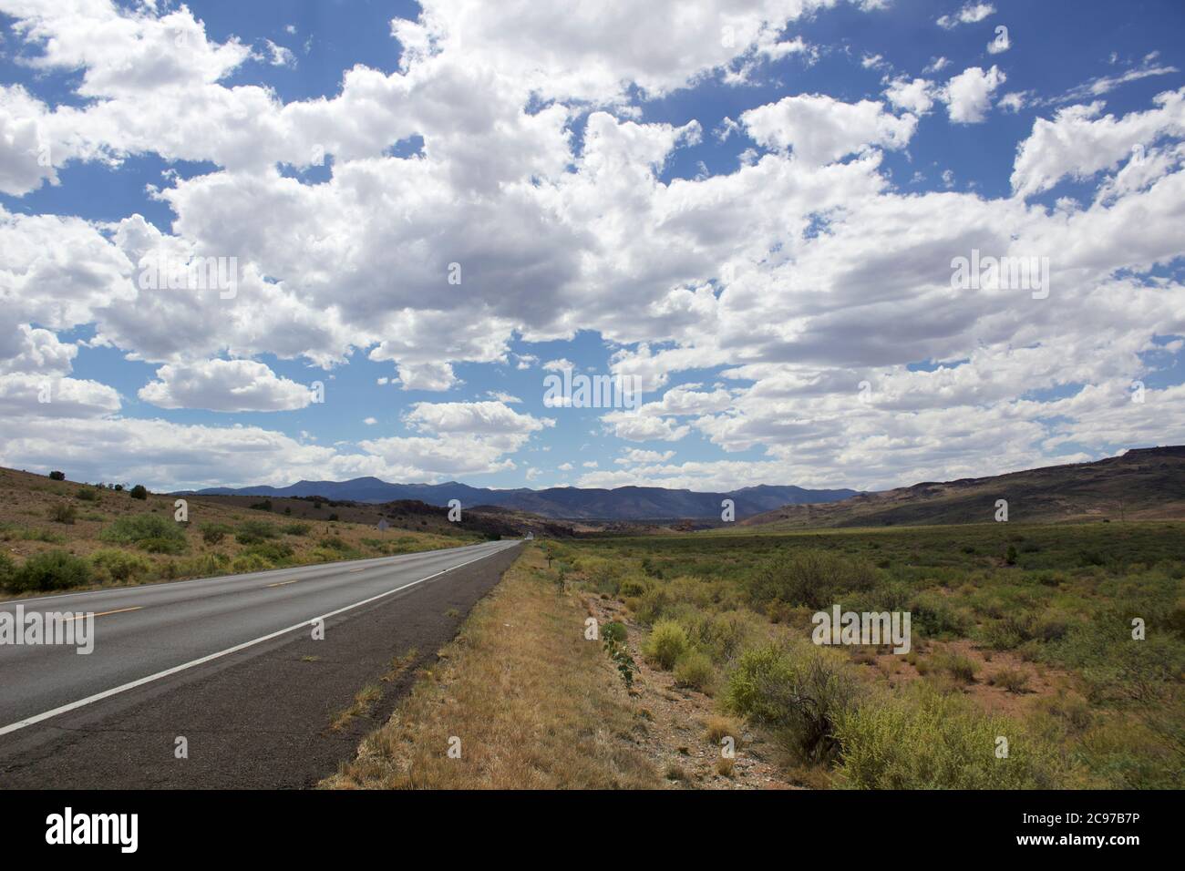 Scenic drive along central New Mexico's San Mateo Mountains Stock Photo
