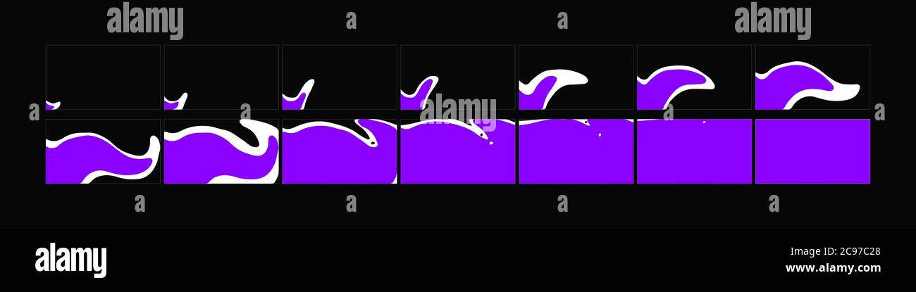 liquid animation transition effect. Transitions FX sprite sheet of ready  for game, cartoon, video, animation and motion design. colorful scene  transit Stock Vector Image & Art - Alamy