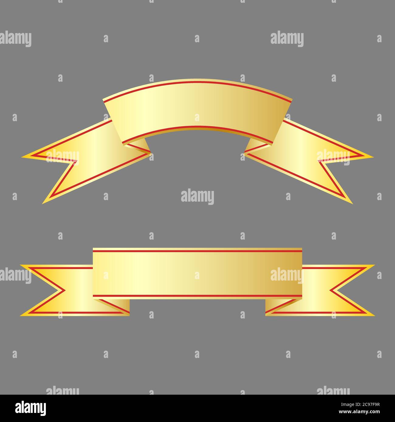 straight ribbon vector