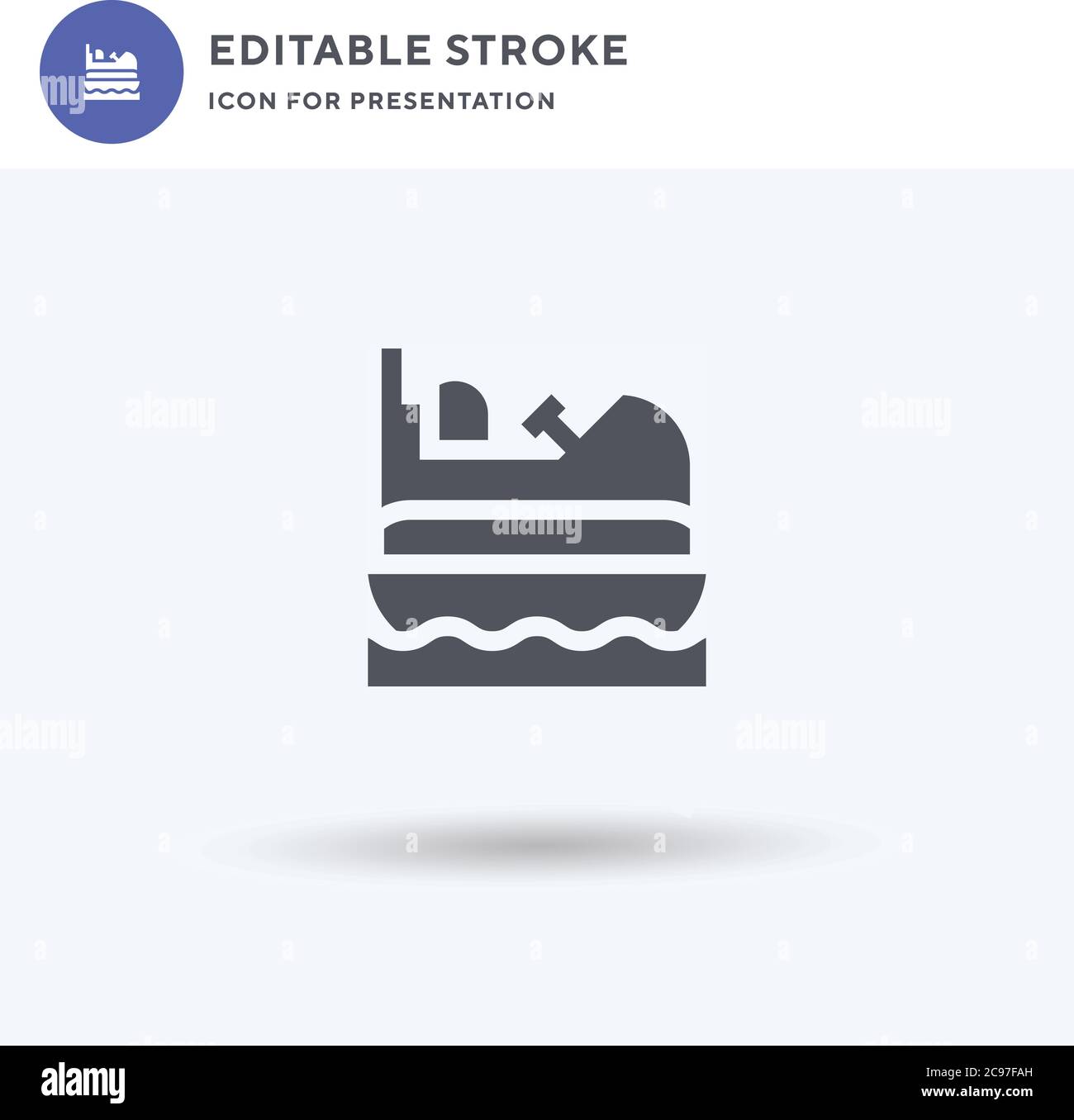 Bumper Boats icon vector, filled flat sign, solid pictogram isolated on ...