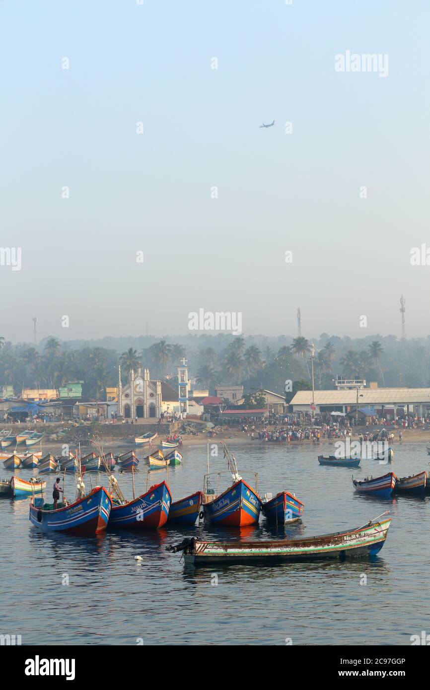 vizhinjam, fishing, harbour, thiruvananthapuram, kerala, India Stock Photo
