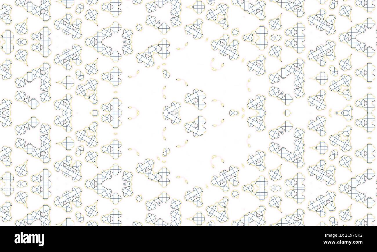 White blue kaleidoscope patterned background for wallpapers Stock Photo