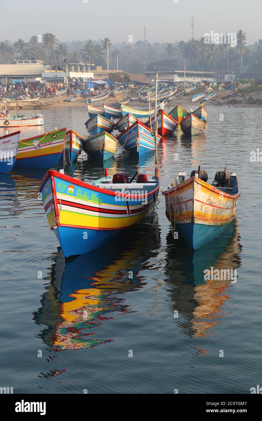 vizhinjam, fishing, harbour, thiruvananthapuram, kerala, India Stock Photo
