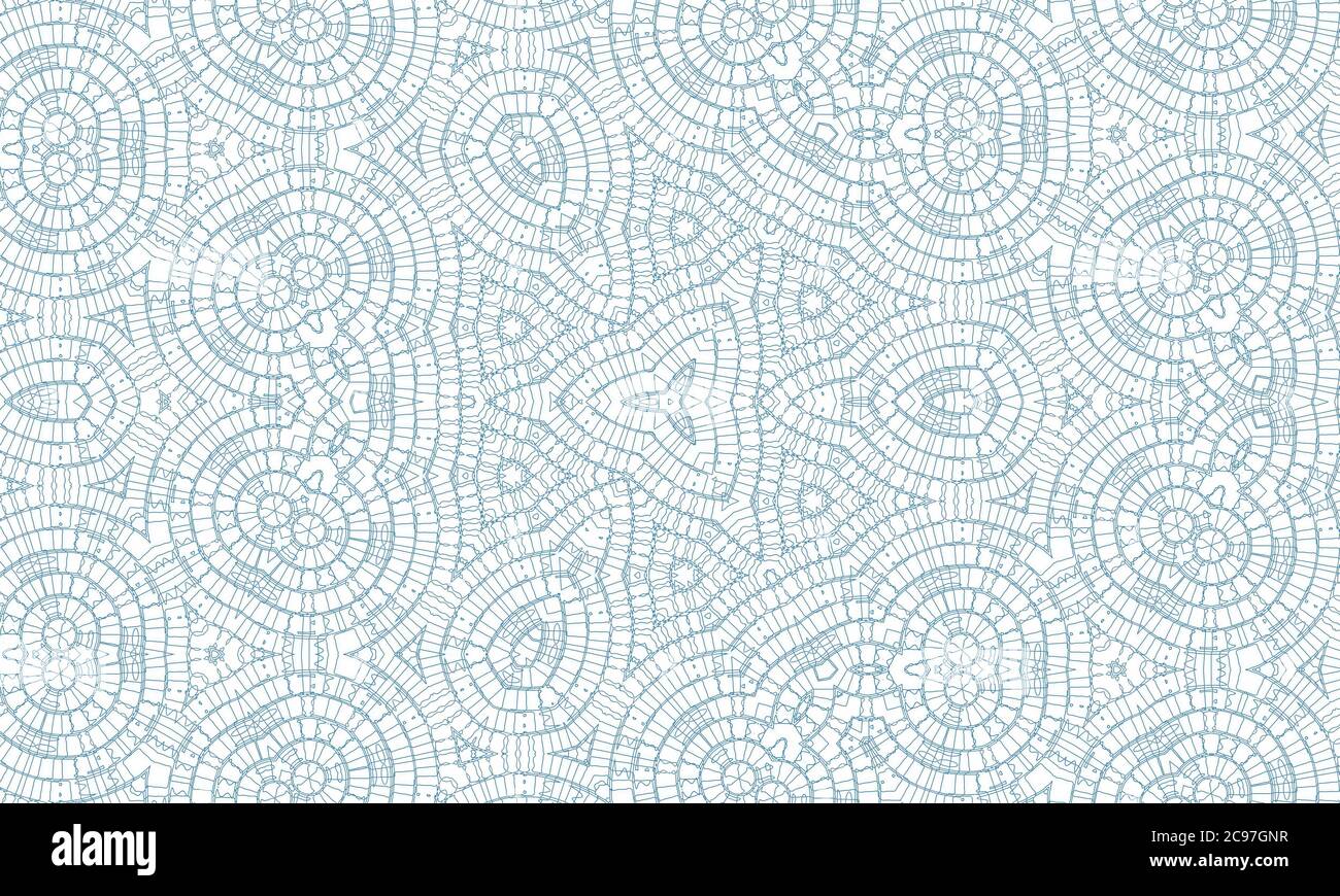White blue kaleidoscope patterned background for wallpapers Stock Photo