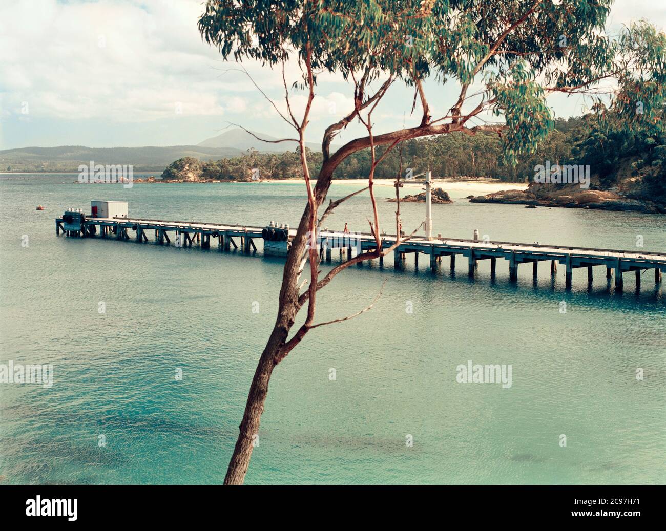 The secluded and peaceful Cattle Bay at Eden on the Sapphire Coast in New South Wales, Australia Stock Photo