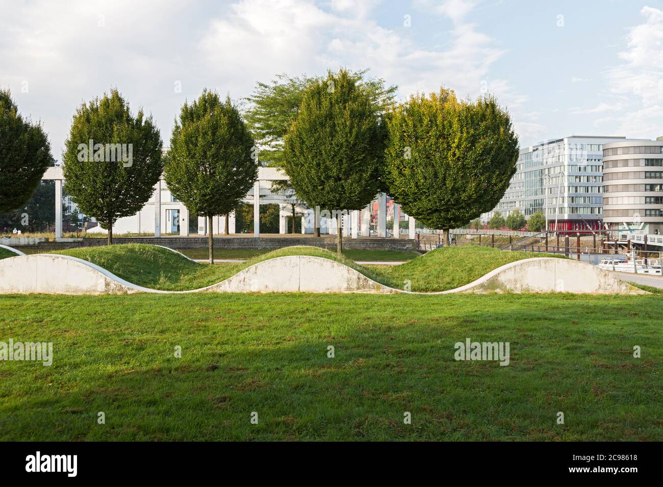 Garten der Erinnerung, Altstadtpark, Duisburg, Innenhafen Stock Photo