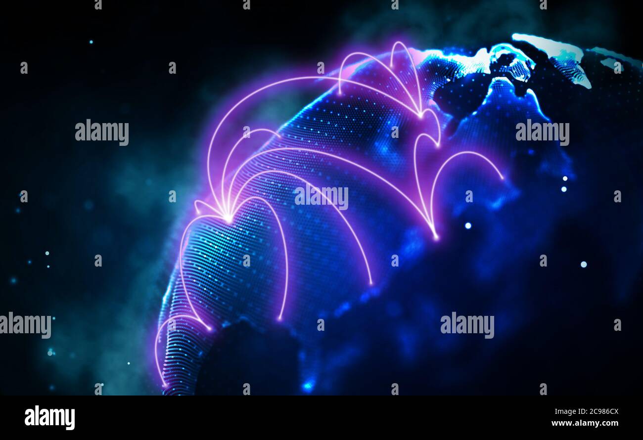 Blockchain technology background. Cryptocurrency fintech block chain  network and programming concept. Abstract Segwit Stock Photo - Alamy