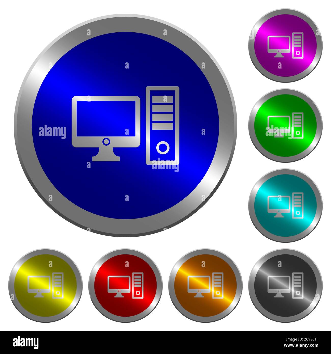 Metal operating buttons Stock Vector Images - Alamy