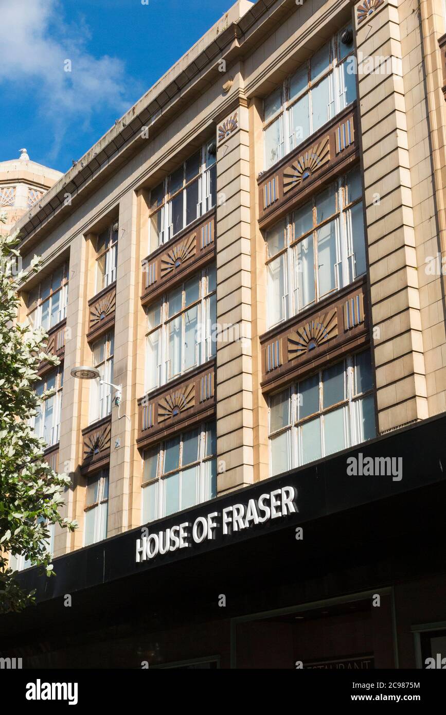 House Of Fraser sign and signs / shop front / department store shop in