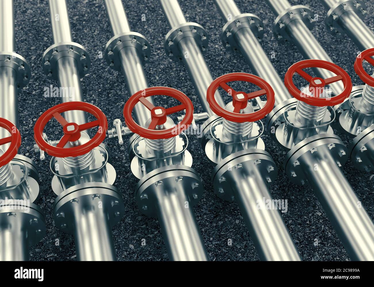 Oil or gas pipe line valves. Oil and gas extraction, production and