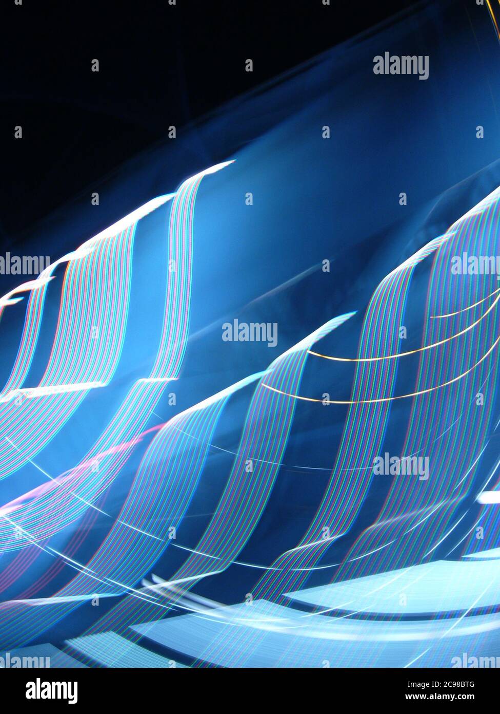 Vertical illustration of Interleaving ray trace rhythm - perfect for a ...
