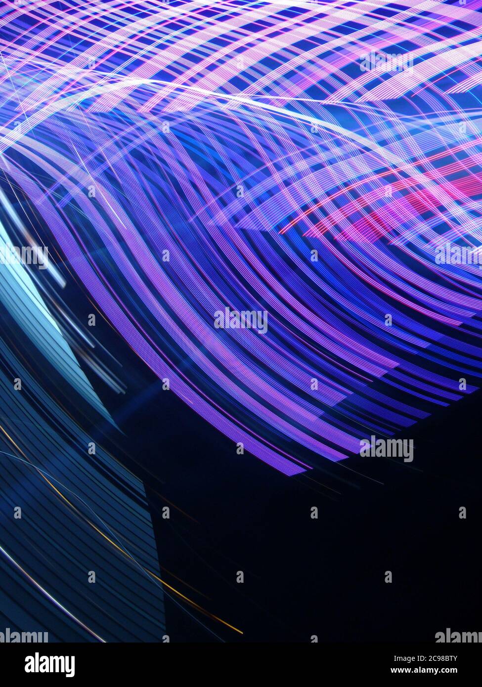 Vertical illustration of Interleaving ray trace rhythm - perfect for a ...
