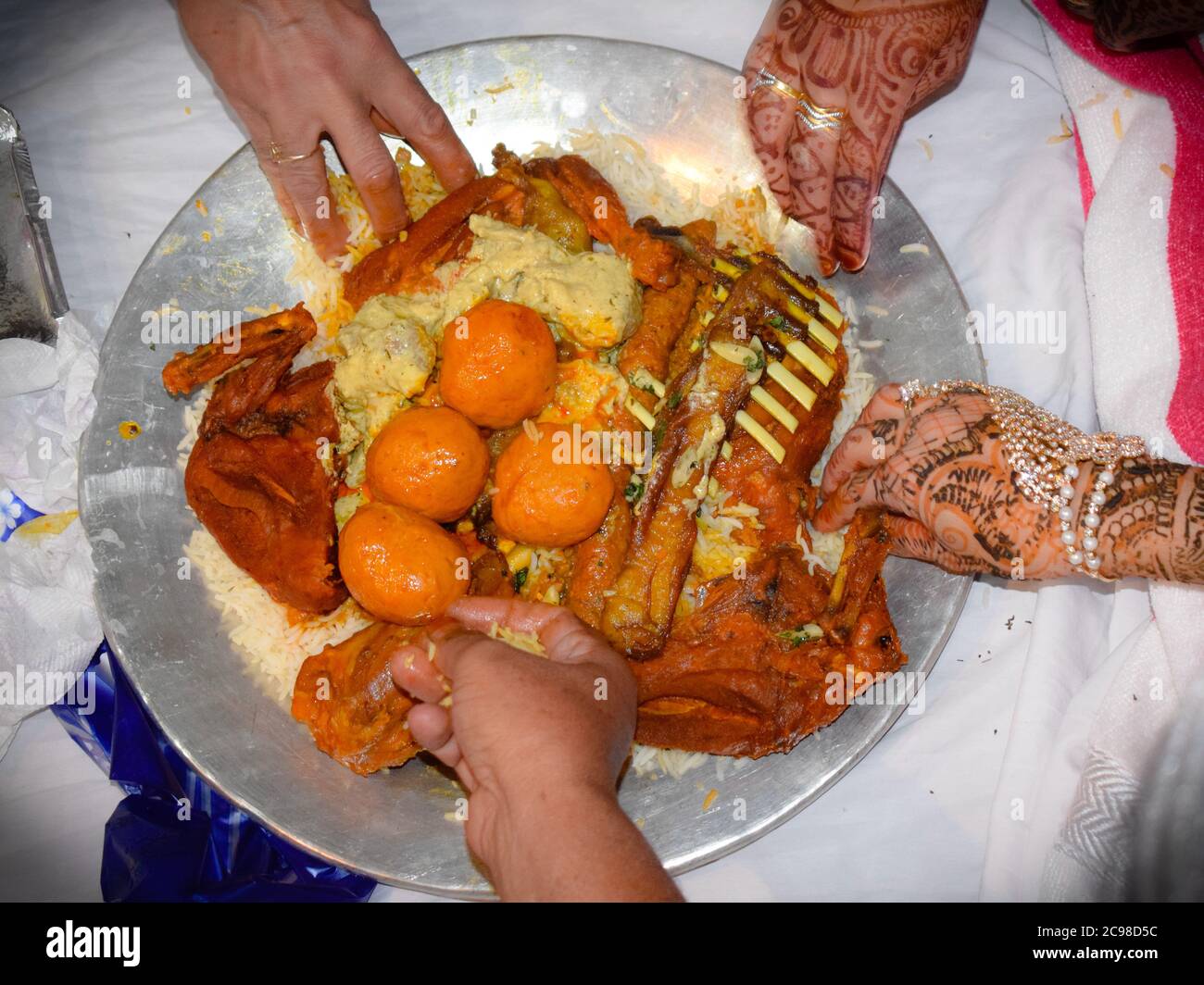 A traditional kashmiri marriage dishes famously known as wazwan. Wazwan