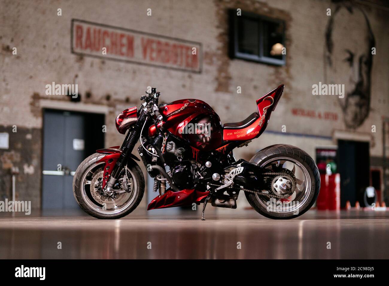 A Suzuki Gsx R 1000 K8 Custom Bike In The Motorworld Koln Rhineland Cologne 07 27 Usage Worldwide Stock Photo Alamy