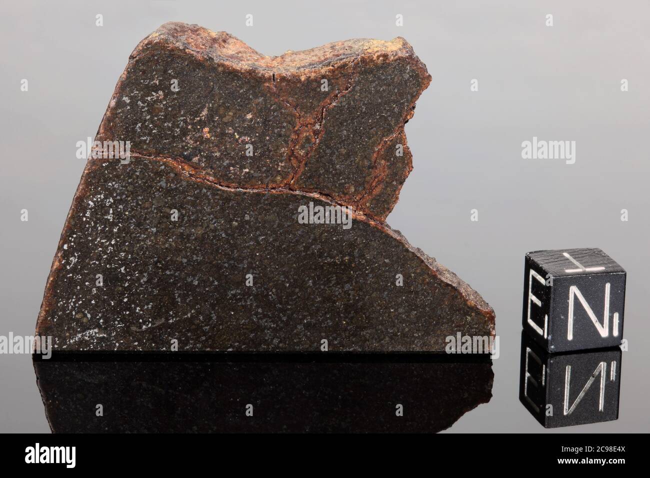 EDMONSON (B) - Found 1981, Hale County, Texas, USA. Chondrite H4. Total mass 14.402 kg. Stock Photo
