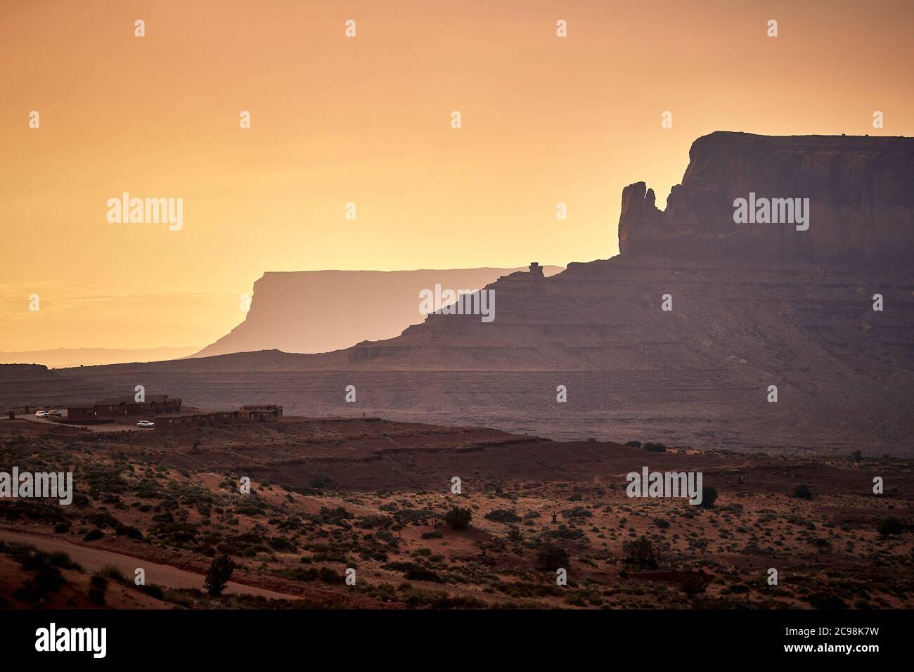 Beautiful scenery of mesas in Monument Valley, Arizona USA Stock