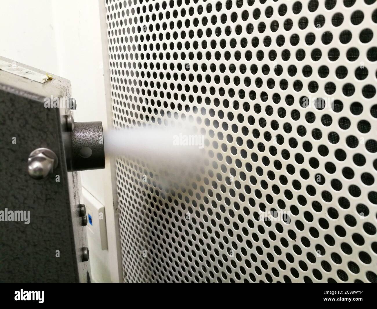 PAO or DOP - HEPA Filter Integrity Test and Airflow Visualization Test. Stock Photo
