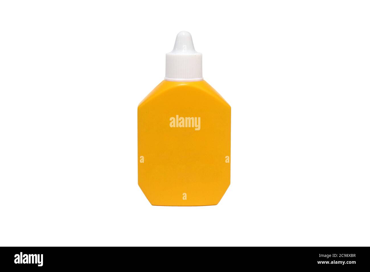 Blank Yellow bottle of Povidone iodine. - topical antiseptic Stock Photo