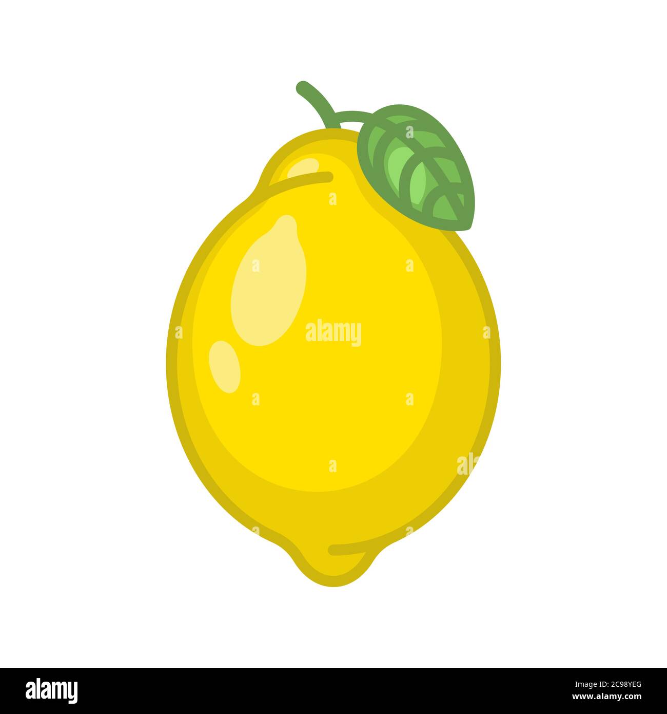Lemon isolated on white background. vector illustration Stock Vector ...