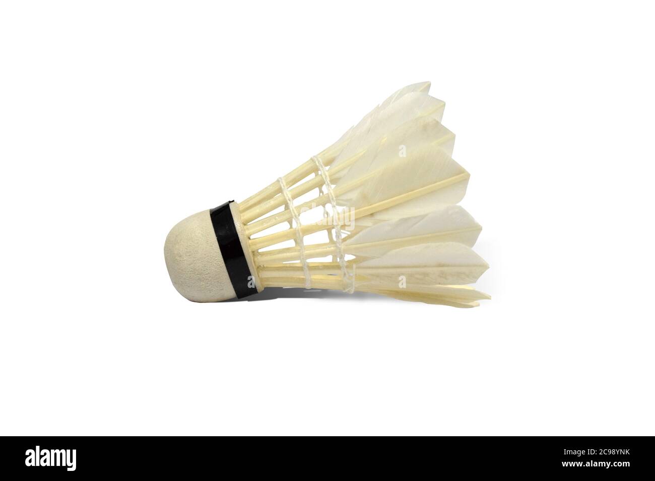 Shuttlecock Isolated on white background with Clipping path. Stock Photo