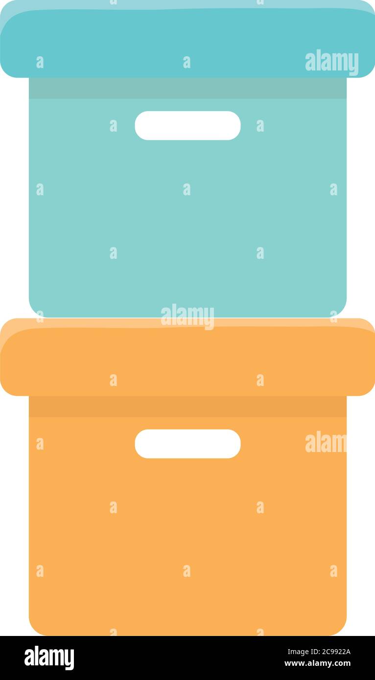 cardboard boxes empty delivery cargo isolated icon design white ...