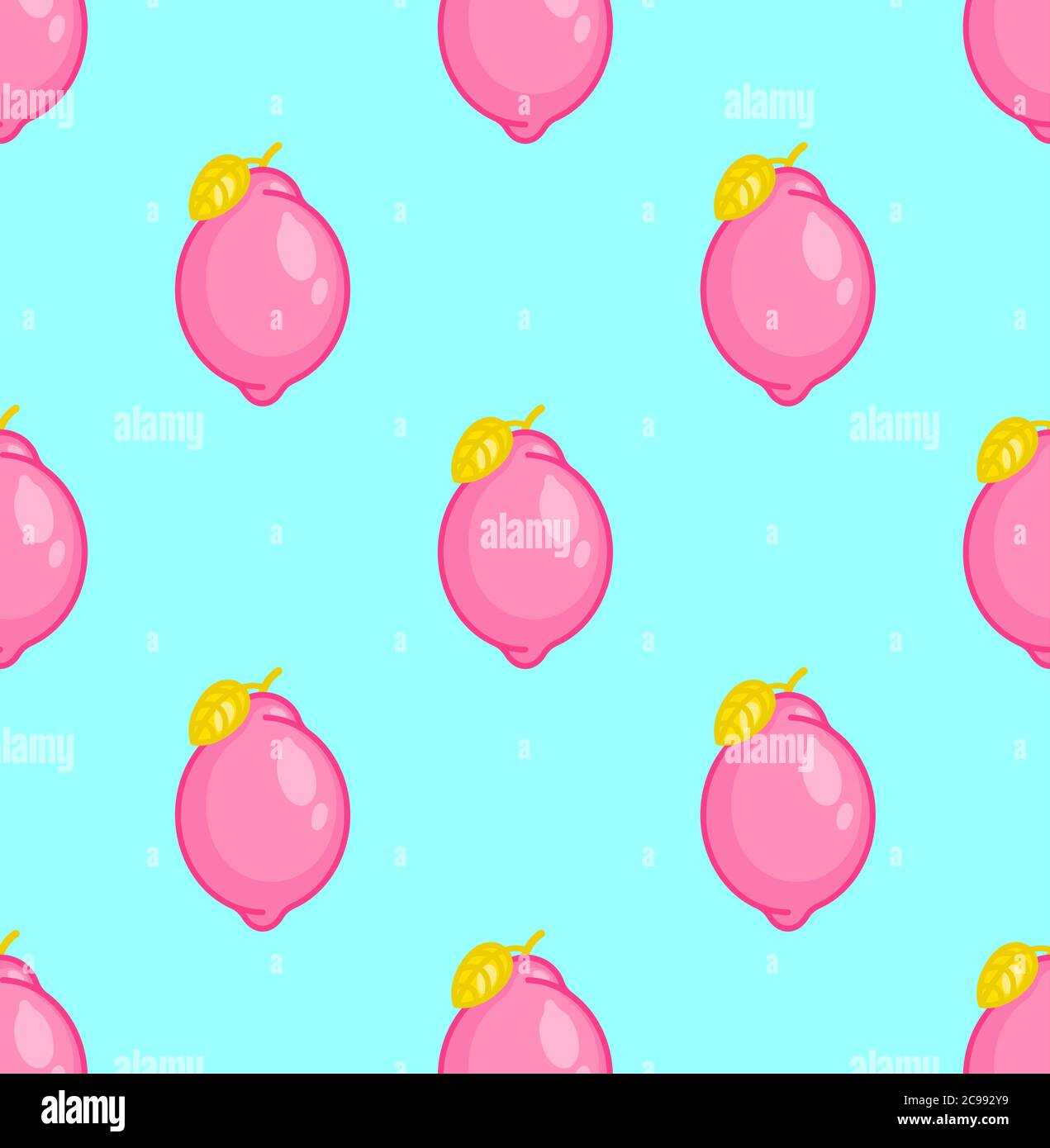 Pink Lemon pattern seamless. fruit background. Baby fabric texture ...