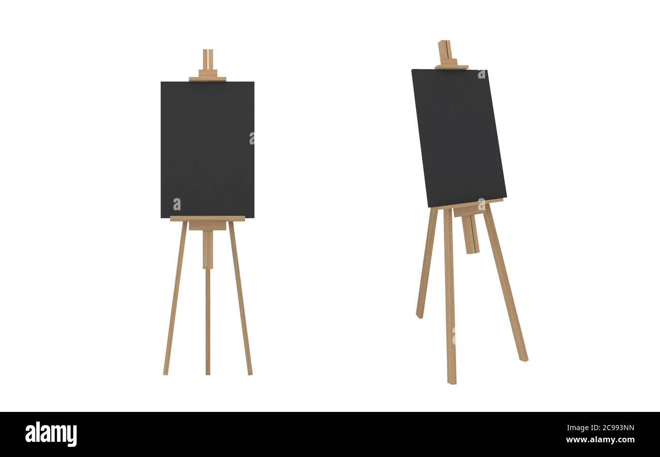Drawing Tripod - Easel Brochure Stand  - Drawing Board Stand for  picture, drawing, advertisement, billboards, Painting. Stock Photo