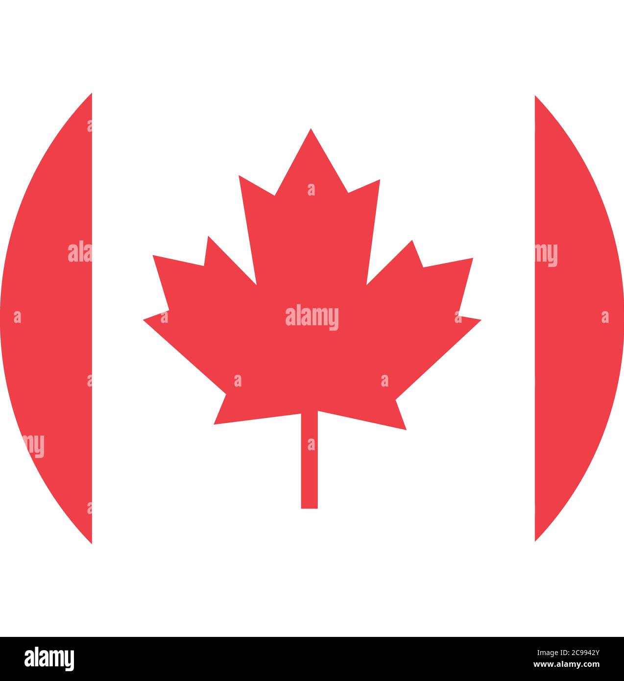 Canada flag flat vector illustration isolated Stock Vector