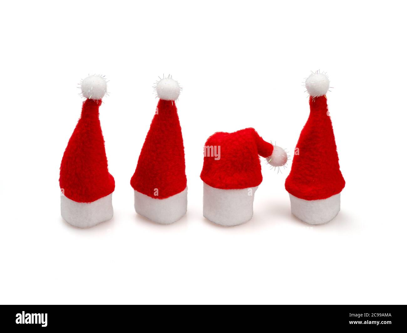 Santa Claus hat on a white background Stock Photo - Alamy