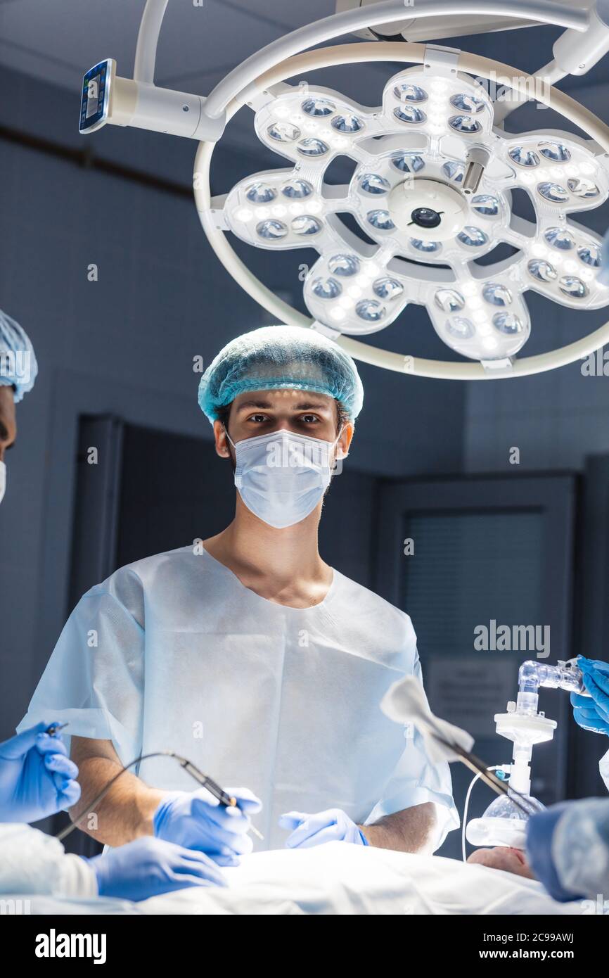 wearing medical protective mask 