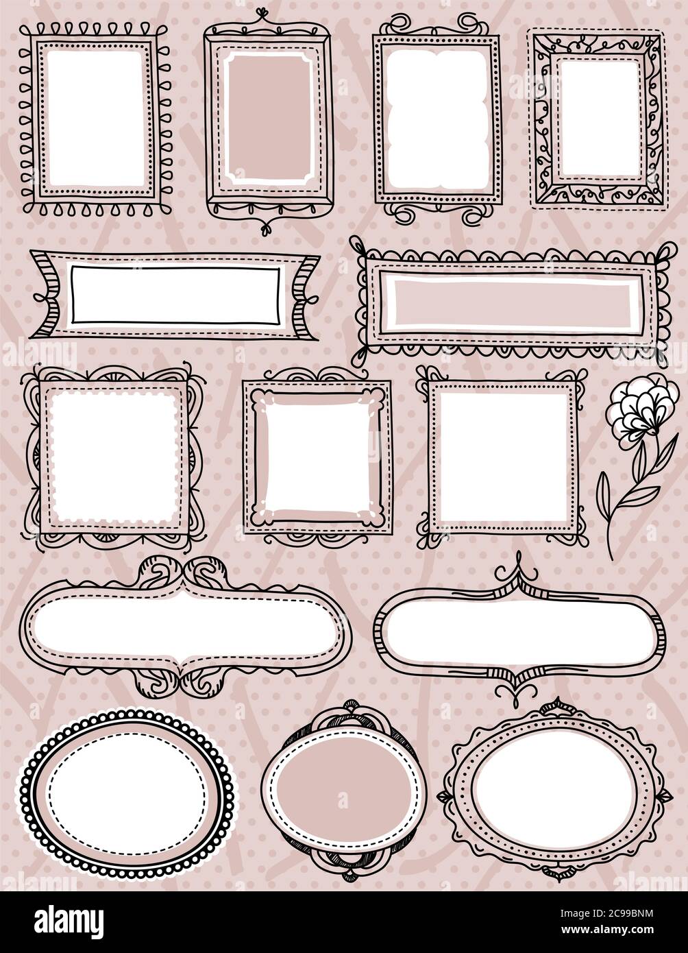 Set of special hand draw labels and banners, vector Stock Vector Image