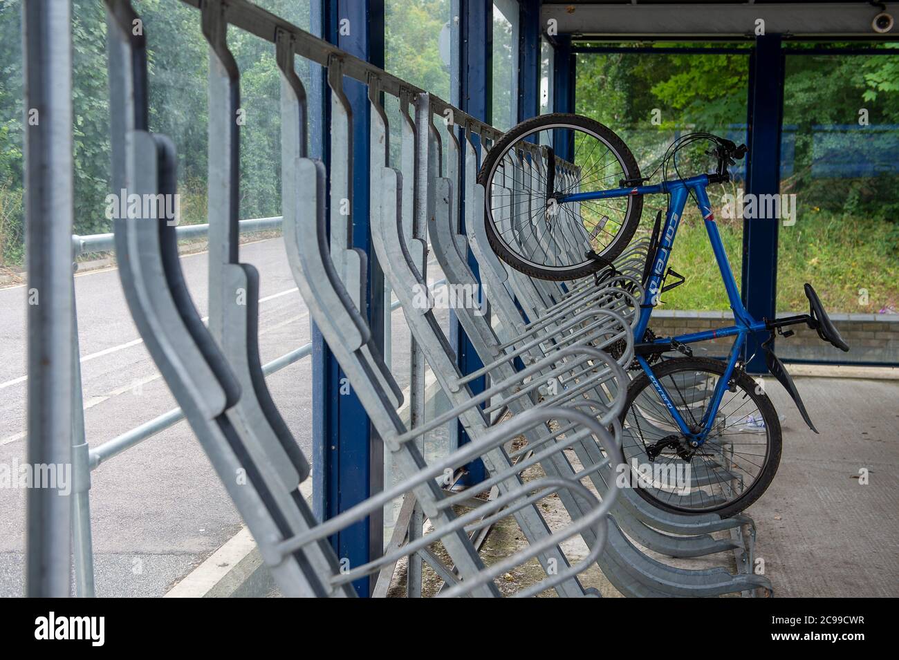 Wendover, Buckinghamshire, UK. 28th July, 2020. A single bike in the