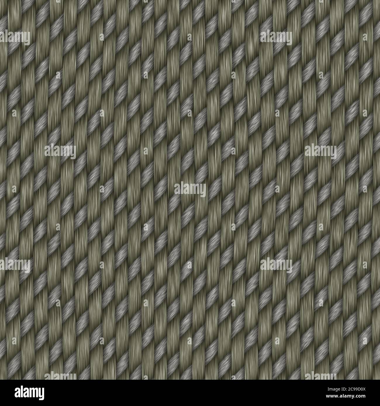 Seamless woven yarn texture background. Realistic wool thread warp weft effect pattern. Faux woven all over print textile fabric. Stock Photo