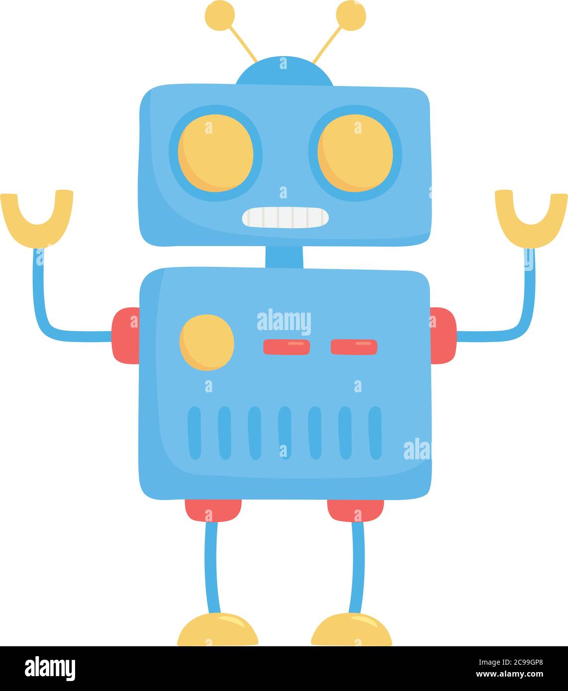 kids toys blue robot cartoon isolated icon design white background vector  illustration Stock Vector Image & Art - Alamy