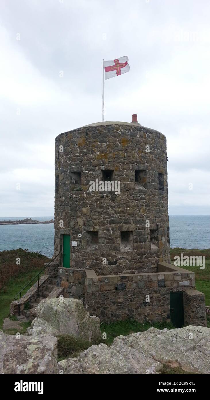 L'Ancresse, Loophole Tower, Vale, Guernsey Channel Islands Stock Photo