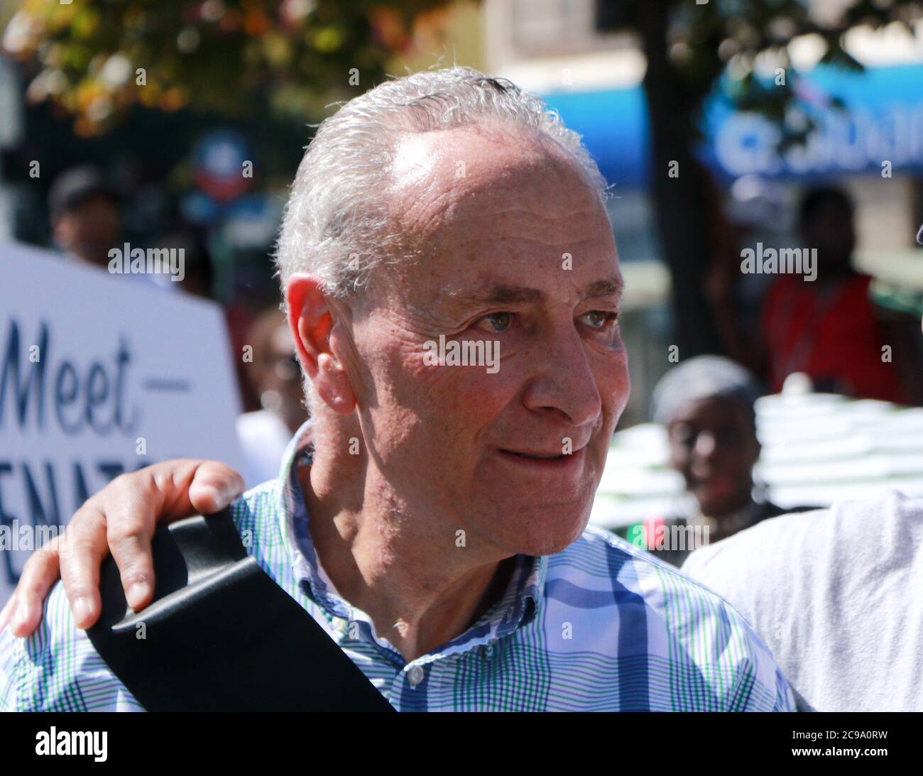 New York Senator Chuck Schumer in the streets of New York City Stock Photo