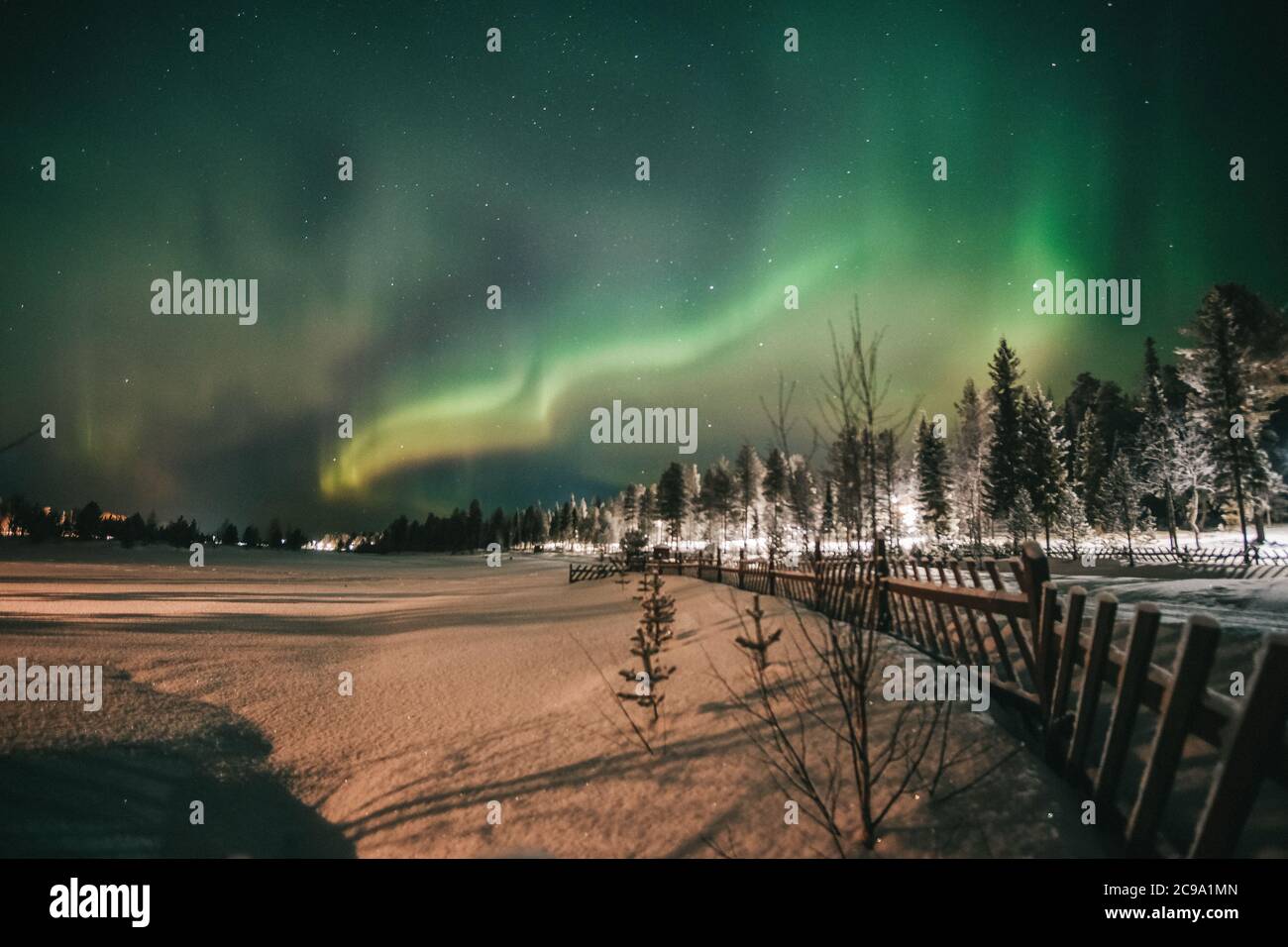 Northern lights Finland Lapland aurora borealis Stock Photo Alamy