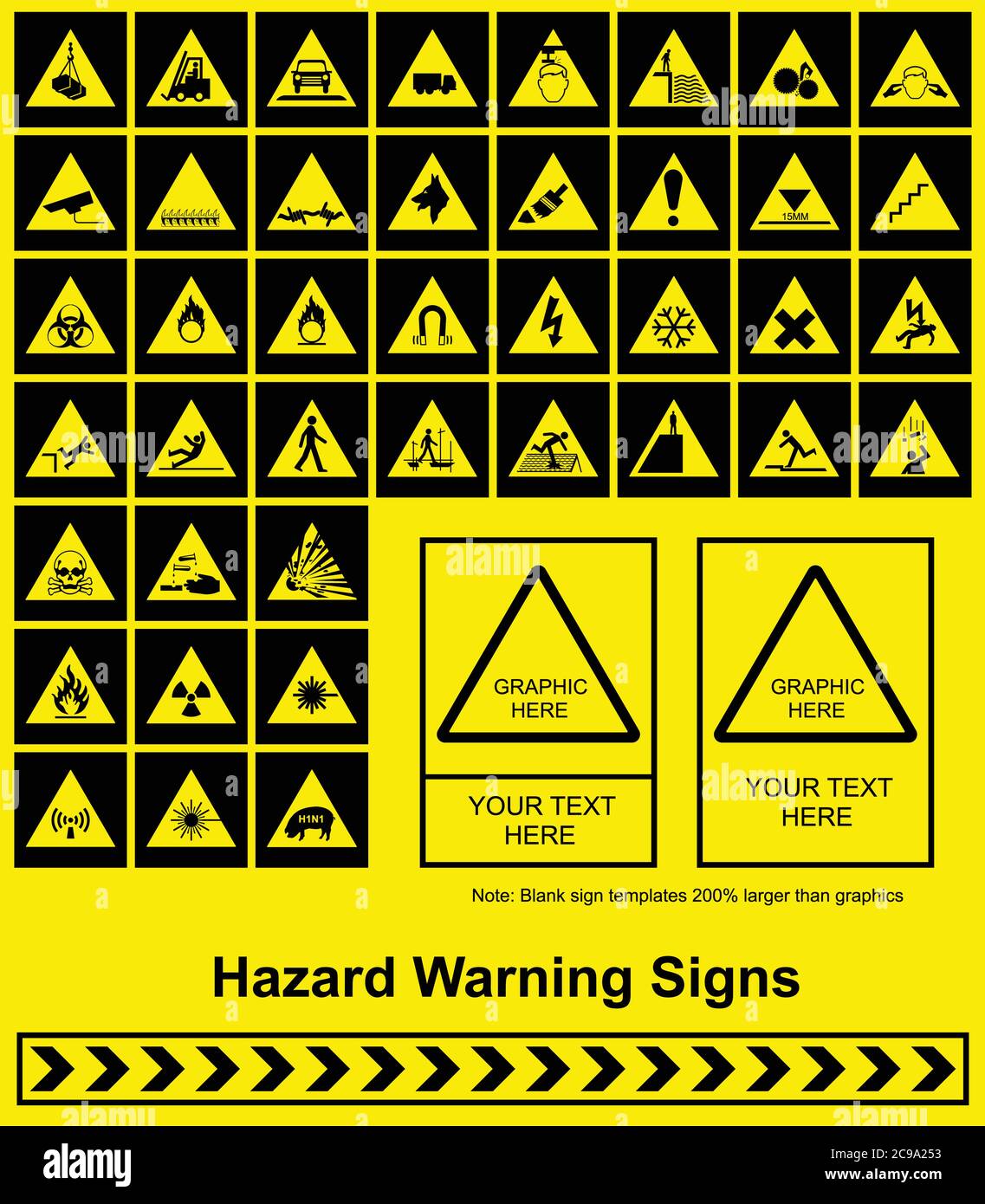 Make your own Hazard Warning sign graphics Stock Vector Image & Art Alamy