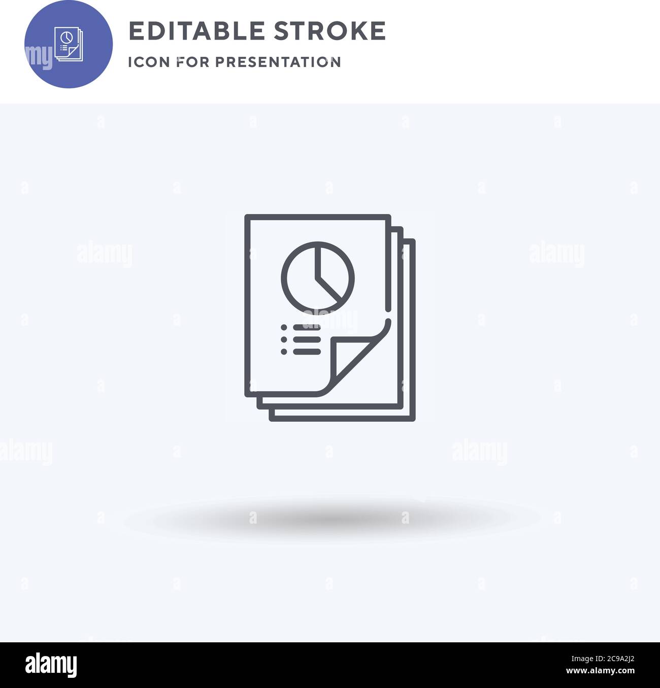 Documents icon vector, filled flat sign, solid pictogram isolated on white, logo illustration. Documents icon for presentation. Stock Vector