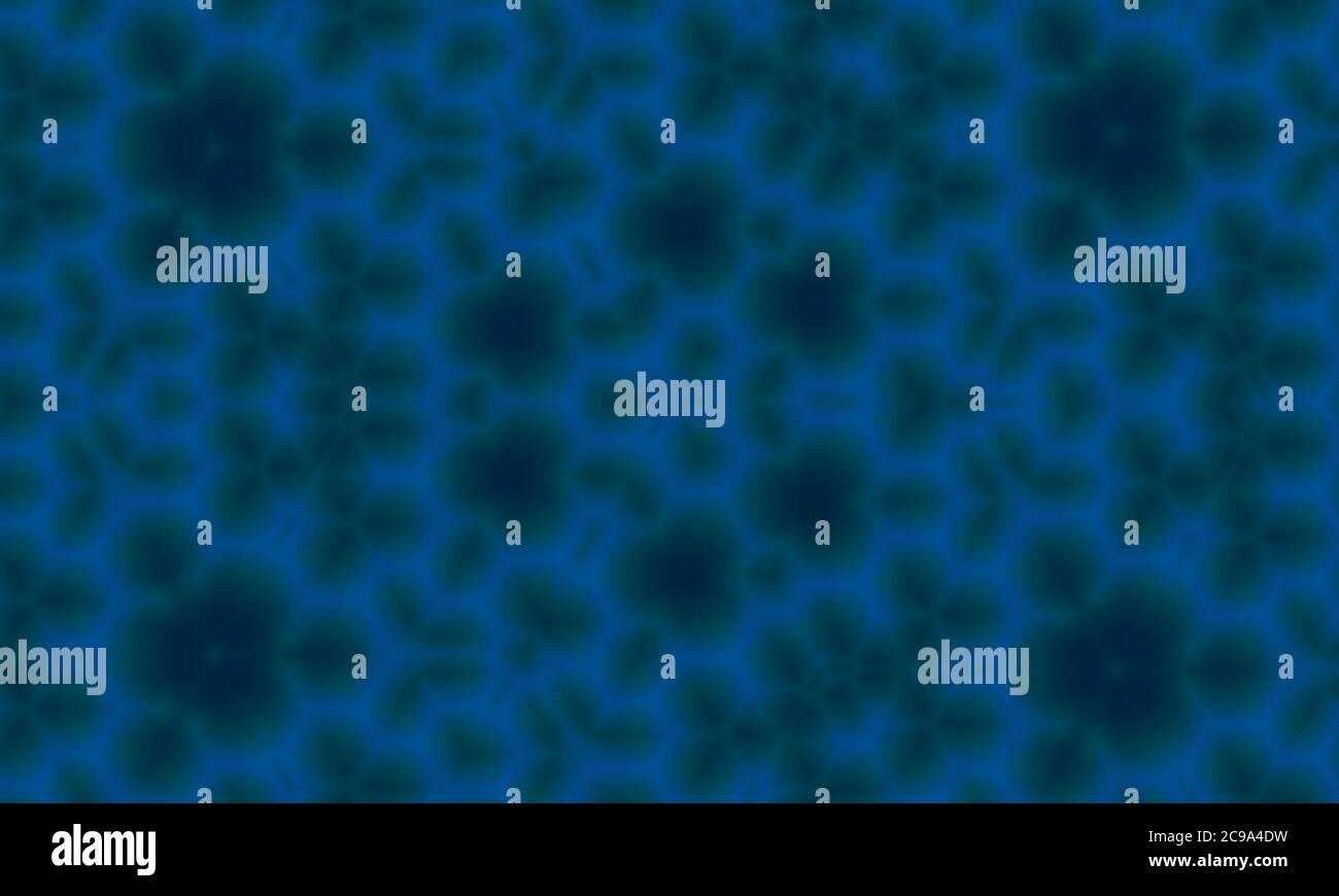 Blue green kaleidoscope patterned background for wallpapers Stock Photo