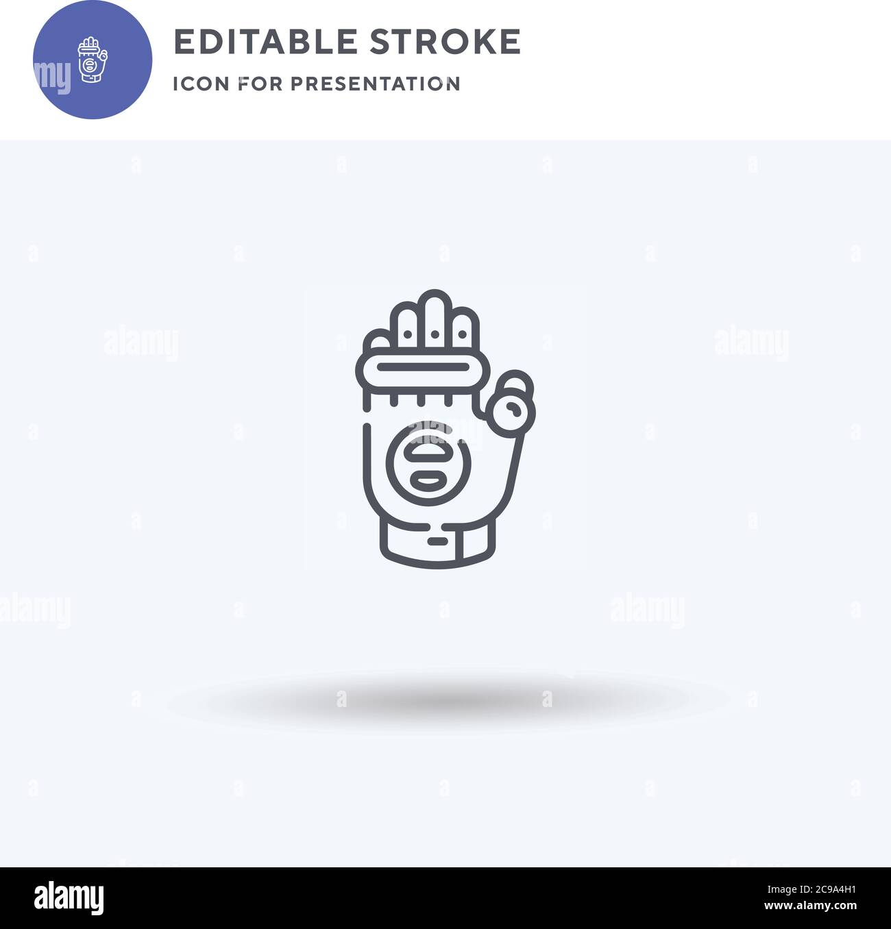 Wired Gloves icon vector, filled flat sign, solid pictogram isolated on ...