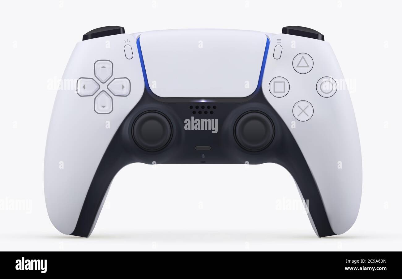 Play station vector gamepad controller on white Stock Vector