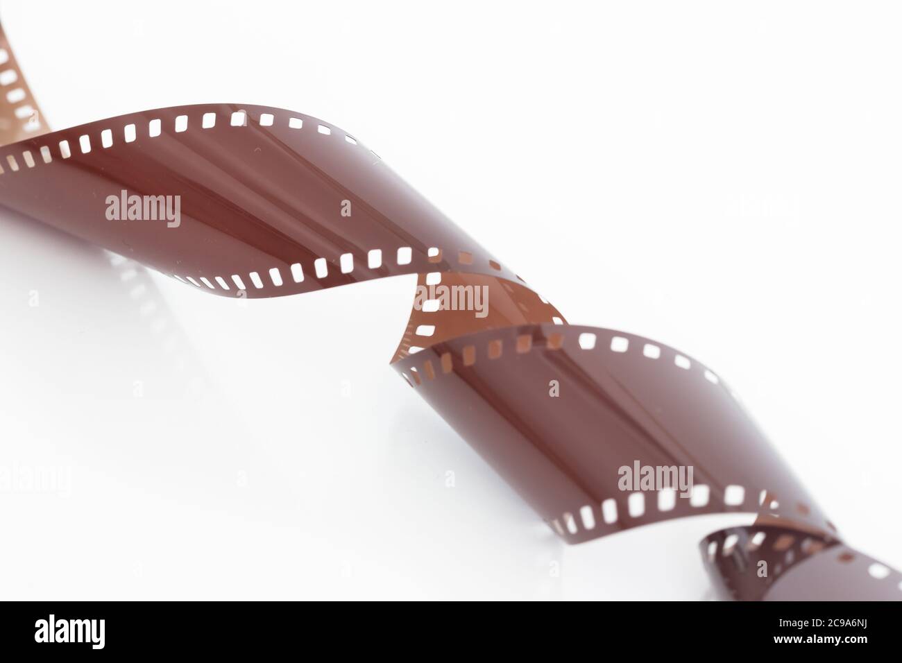 Photo roll-film camera undeveloped strip isolated white background ...