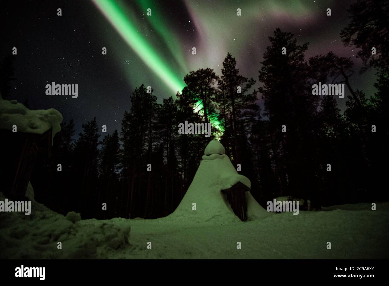 Northern lights Finland Lapland aurora borealis Stock Photo Alamy