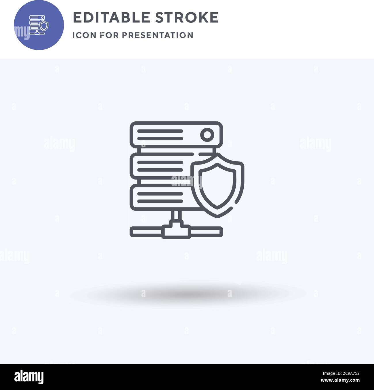 Secure icon vector, filled flat sign, solid pictogram isolated on white, logo illustration. Secure icon for presentation. Stock Vector